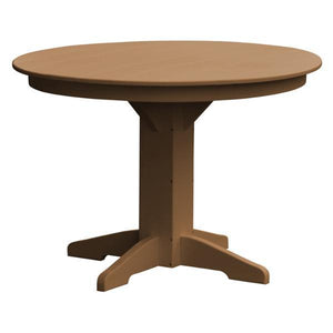 A & L Furniture Recycled Plastic Round Dining Table Table 33" / Aruba Blue
