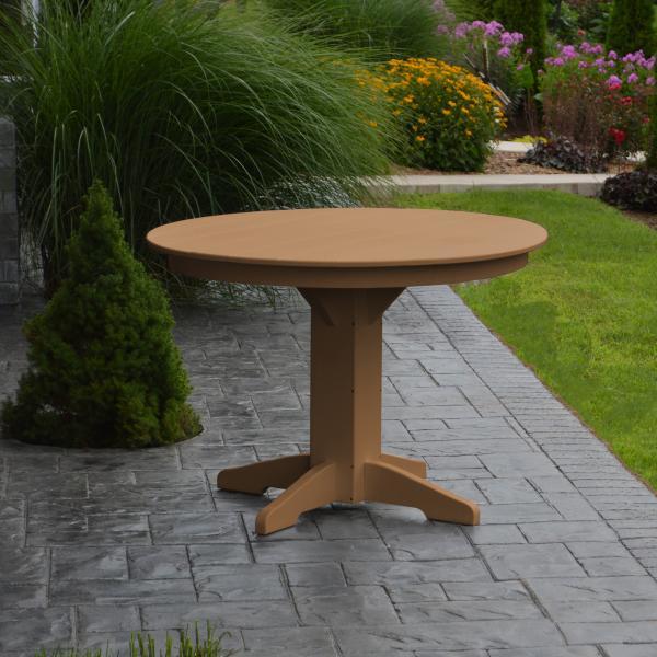 A &amp; L Furniture Recycled Plastic Round Dining Table Table 33" / Aruba Blue