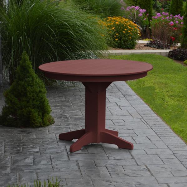 A &amp; L Furniture Recycled Plastic Round Dining Table Table 33" / Aruba Blue