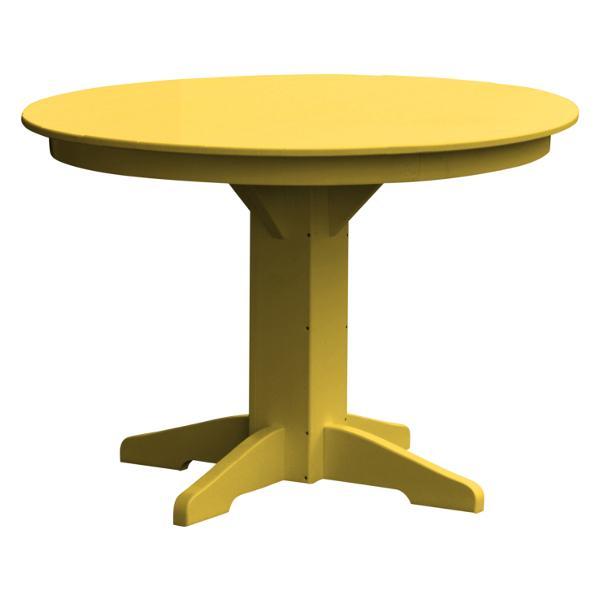 A &amp; L Furniture Recycled Plastic Round Dining Table Table 33" / Aruba Blue