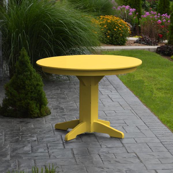 A &amp; L Furniture Recycled Plastic Round Dining Table Table 33" / Aruba Blue