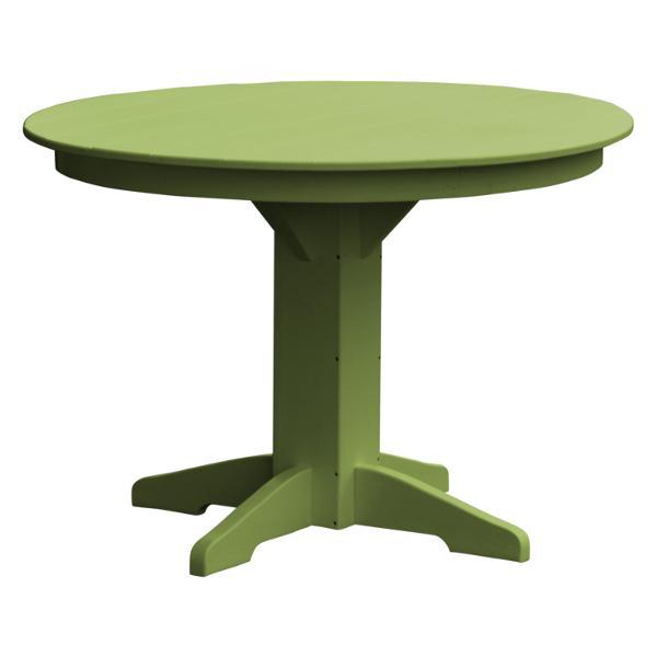 A &amp; L Furniture Recycled Plastic Round Dining Table Table 33" / Aruba Blue