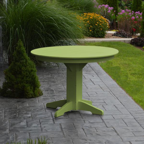 A &amp; L Furniture Recycled Plastic Round Dining Table Table 33" / Aruba Blue
