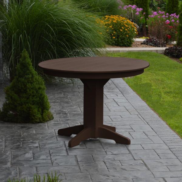 A &amp; L Furniture Recycled Plastic Round Dining Table Table 33" / Aruba Blue