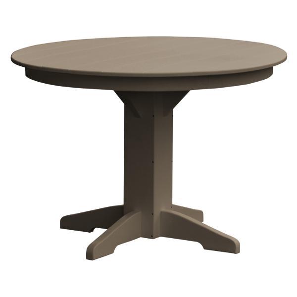 A &amp; L Furniture Recycled Plastic Round Dining Table Table 33" / Aruba Blue