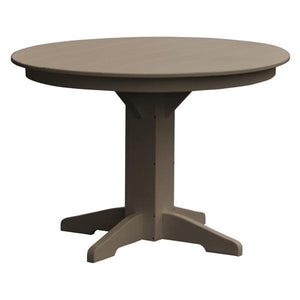 A & L Furniture Recycled Plastic Round Dining Table Table 33" / Aruba Blue