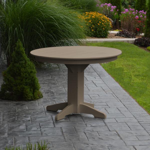 A &amp; L Furniture Recycled Plastic Round Dining Table Table 33" / Aruba Blue