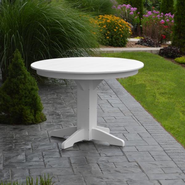 A &amp; L Furniture Recycled Plastic Round Dining Table Table 33" / Aruba Blue
