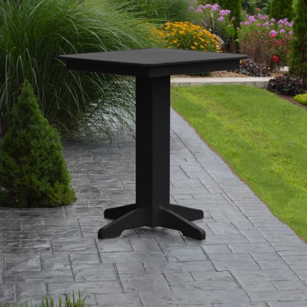 A &amp; L Furniture Recycled Plastic Square Bar Table Bar Table 33" / Aruba Blue / No