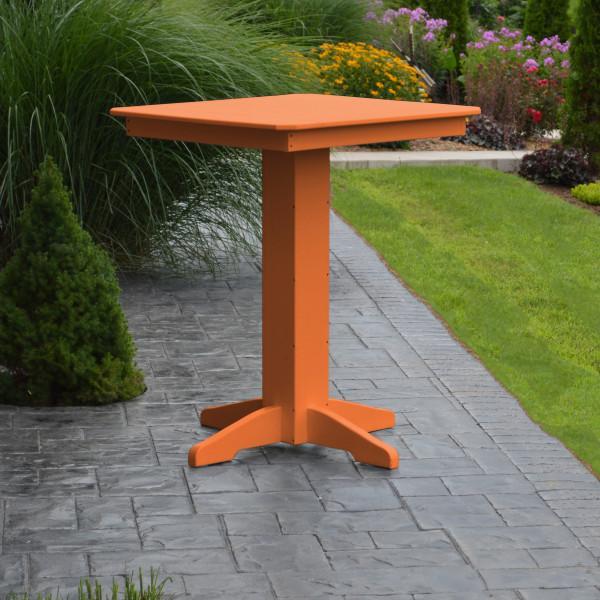 A &amp; L Furniture Recycled Plastic Square Bar Table Bar Table 33" / Aruba Blue / No