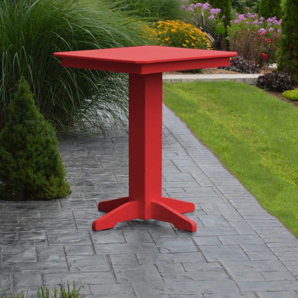 A &amp; L Furniture Recycled Plastic Square Bar Table Bar Table 33" / Aruba Blue / No