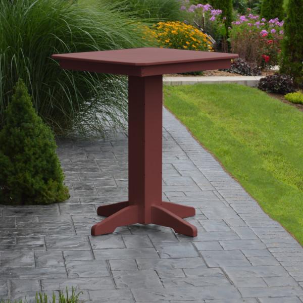 A &amp; L Furniture Recycled Plastic Square Bar Table Bar Table 33" / Aruba Blue / No