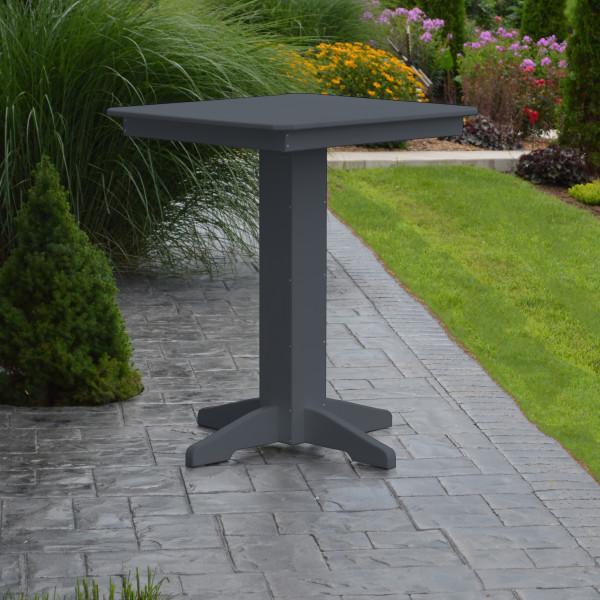 A &amp; L Furniture Recycled Plastic Square Bar Table Bar Table 33" / Aruba Blue / No