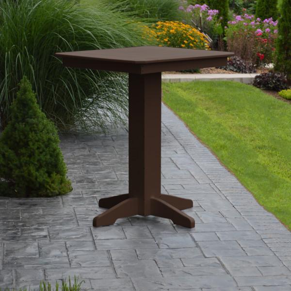 A &amp; L Furniture Recycled Plastic Square Bar Table Bar Table 33" / Aruba Blue / No