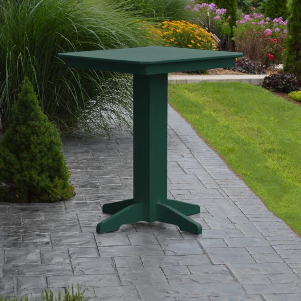 A &amp; L Furniture Recycled Plastic Square Bar Table Bar Table 33" / Aruba Blue / No