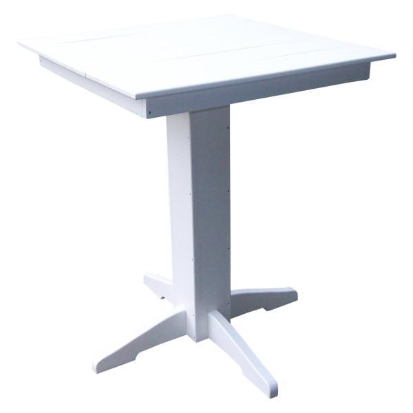 A &amp; L Furniture Recycled Plastic Square Bar Table Bar Table 33" / Aruba Blue / No