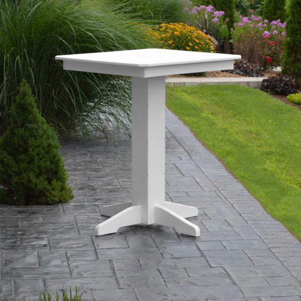 A &amp; L Furniture Recycled Plastic Square Bar Table Bar Table 33" / Aruba Blue / No