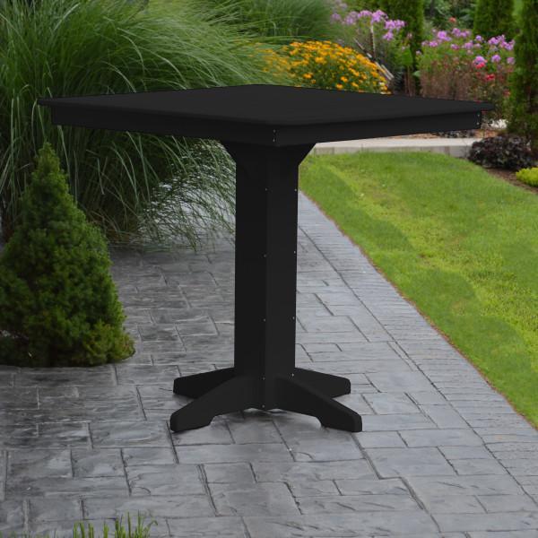 A &amp; L Furniture Recycled Plastic Square Bar Table Bar Table 33" / Aruba Blue / No
