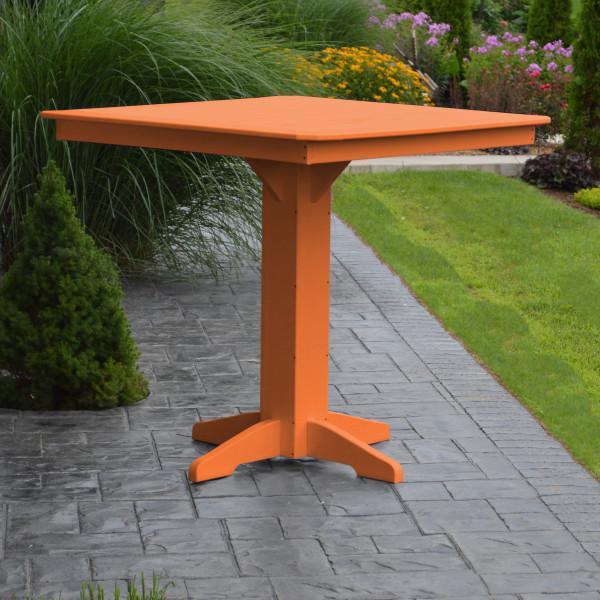 A &amp; L Furniture Recycled Plastic Square Bar Table Bar Table 33" / Aruba Blue / No