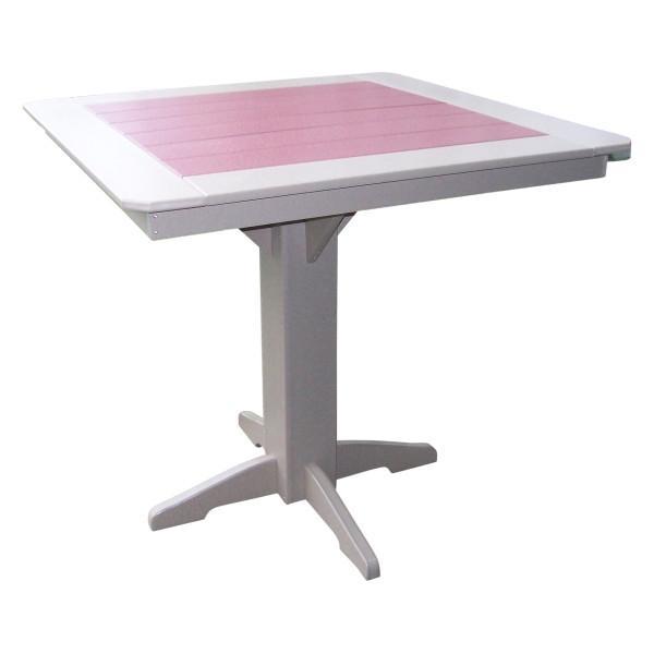 A &amp; L Furniture Recycled Plastic Square Bar Table Bar Table 33" / Aruba Blue / No