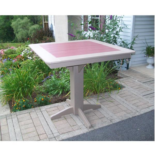 A &amp; L Furniture Recycled Plastic Square Bar Table Bar Table 33" / Aruba Blue / No