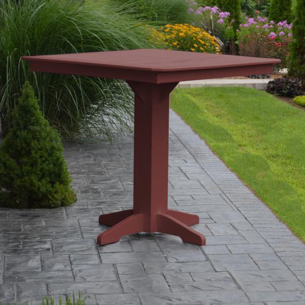 A &amp; L Furniture Recycled Plastic Square Bar Table Bar Table 33" / Aruba Blue / No