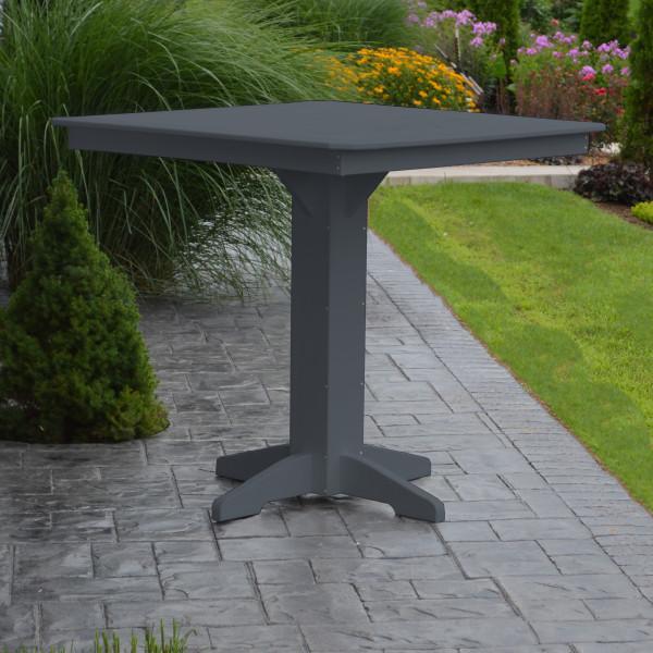 A &amp; L Furniture Recycled Plastic Square Bar Table Bar Table 33" / Aruba Blue / No