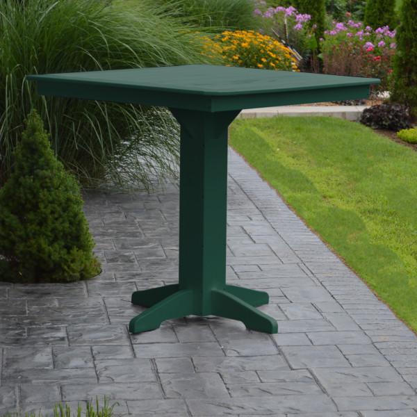 A &amp; L Furniture Recycled Plastic Square Bar Table Bar Table 33" / Aruba Blue / No