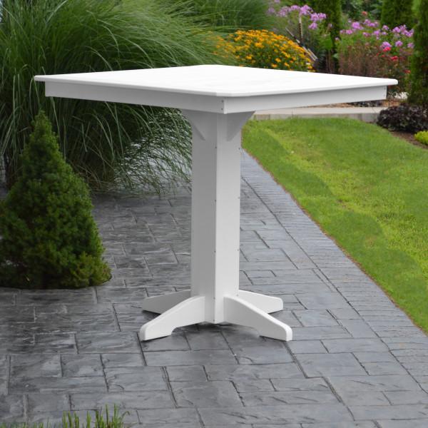 A &amp; L Furniture Recycled Plastic Square Bar Table Bar Table 33" / Aruba Blue / No