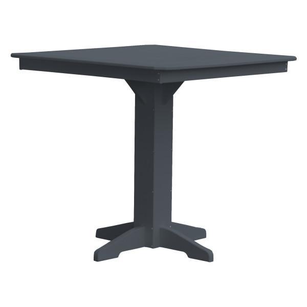 A &amp; L Furniture Recycled Plastic Square Bar Table Bar Table 44" / Dark Gray / No