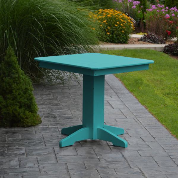 A &amp; L Furniture Recycled Plastic Square Dining Table Table 33" / Aruba Blue