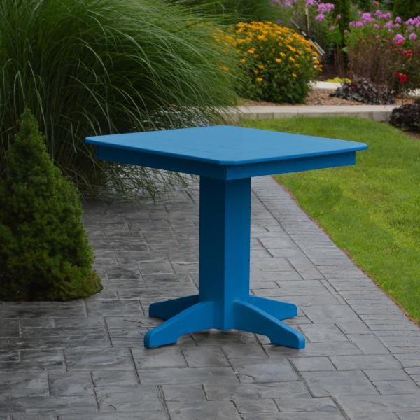 A &amp; L Furniture Recycled Plastic Square Dining Table Table 33" / Aruba Blue