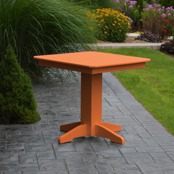 A &amp; L Furniture Recycled Plastic Square Dining Table Table 33" / Aruba Blue
