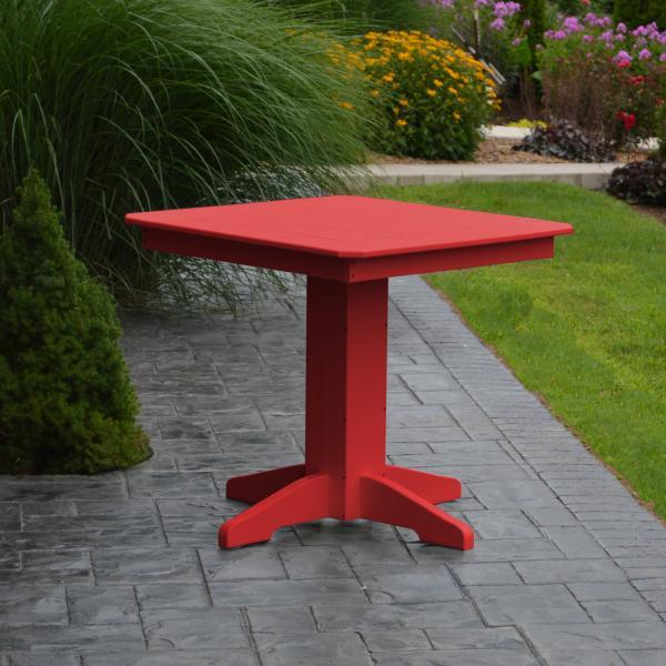 A &amp; L Furniture Recycled Plastic Square Dining Table Table 33" / Aruba Blue
