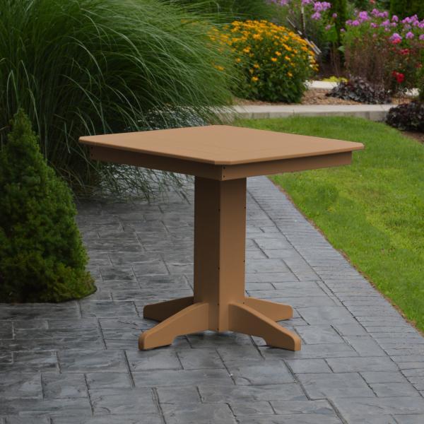 A &amp; L Furniture Recycled Plastic Square Dining Table Table 33" / Aruba Blue