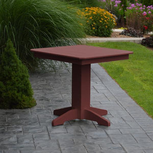 A & L Furniture Recycled Plastic Square Dining Table Table 33" / Aruba Blue