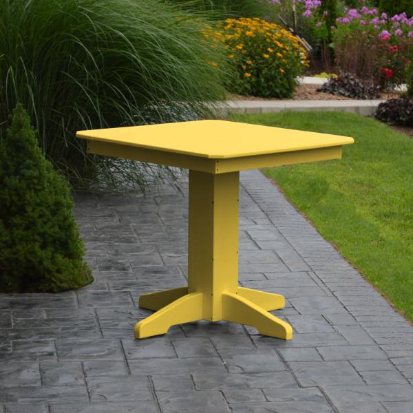 A &amp; L Furniture Recycled Plastic Square Dining Table Table 33" / Aruba Blue