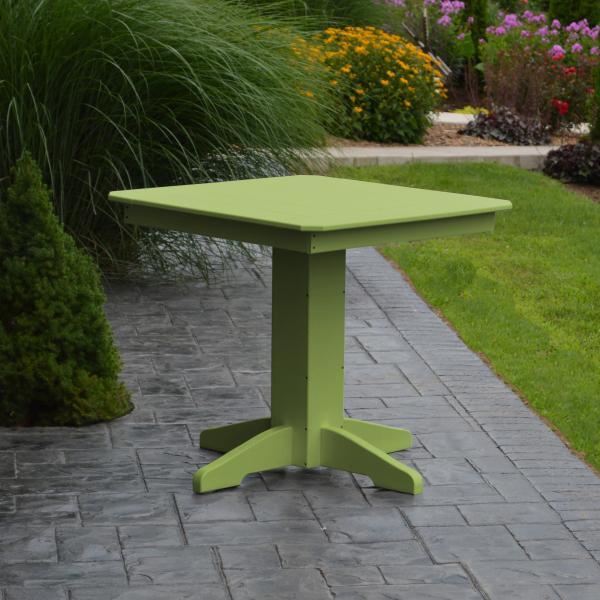 A &amp; L Furniture Recycled Plastic Square Dining Table Table 33" / Aruba Blue