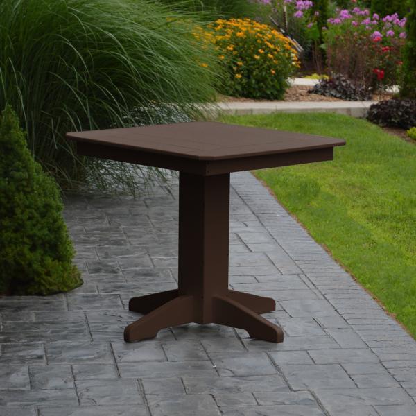 A &amp; L Furniture Recycled Plastic Square Dining Table Table 33" / Aruba Blue