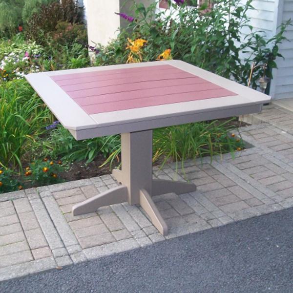 A &amp; L Furniture Recycled Plastic Square Dining Table Table 33" / Aruba Blue