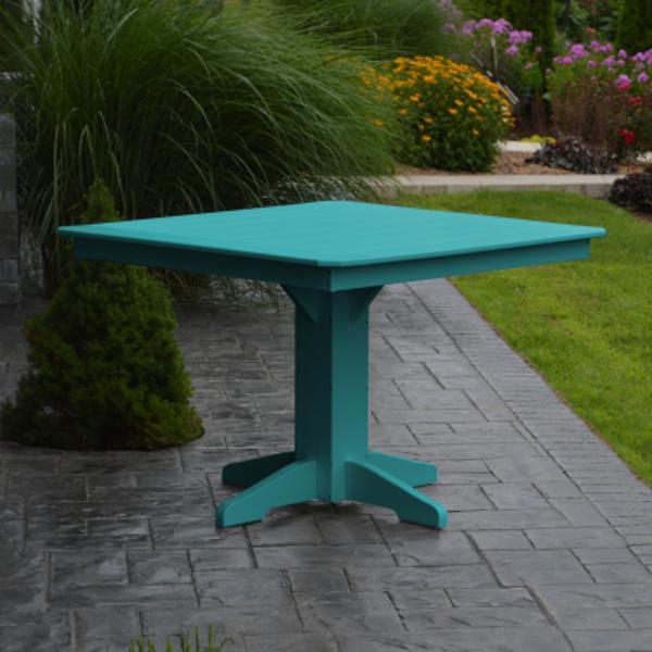 A &amp; L Furniture Recycled Plastic Square Dining Table Table 33" / Aruba Blue