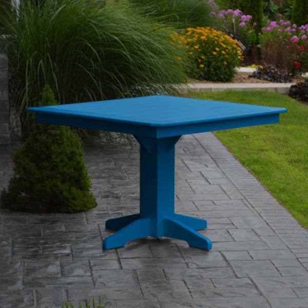 A &amp; L Furniture Recycled Plastic Square Dining Table Table 33" / Aruba Blue