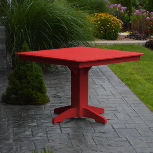 A &amp; L Furniture Recycled Plastic Square Dining Table Table 33" / Aruba Blue