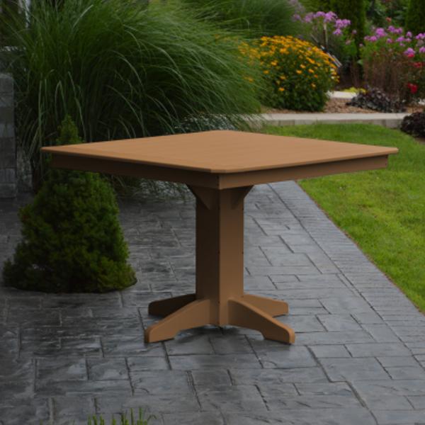 A &amp; L Furniture Recycled Plastic Square Dining Table Table 33" / Aruba Blue