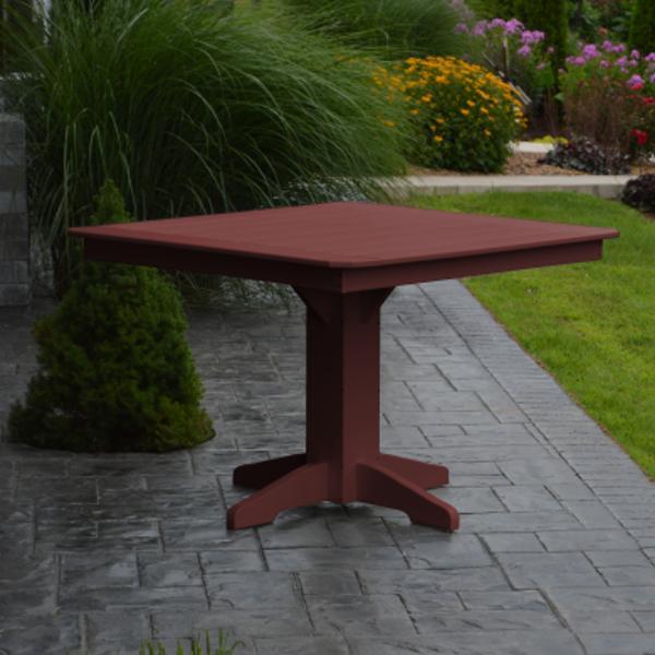 A &amp; L Furniture Recycled Plastic Square Dining Table Table 33" / Aruba Blue
