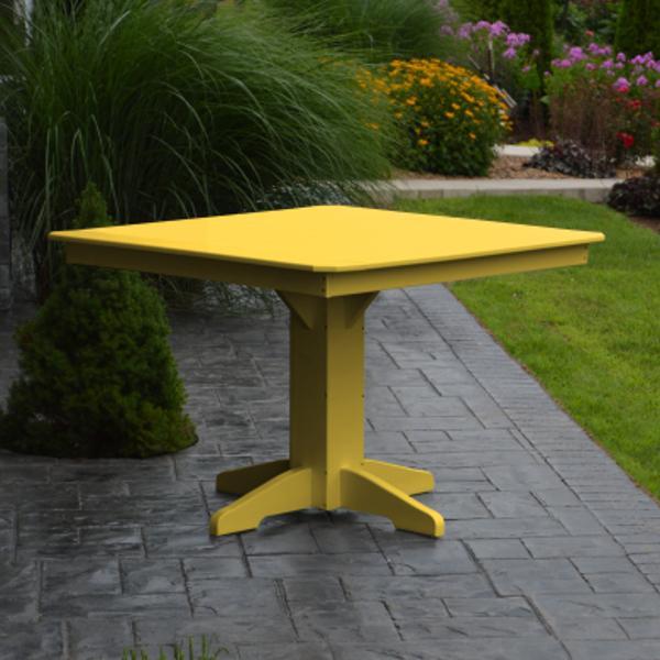 A &amp; L Furniture Recycled Plastic Square Dining Table Table 33" / Aruba Blue