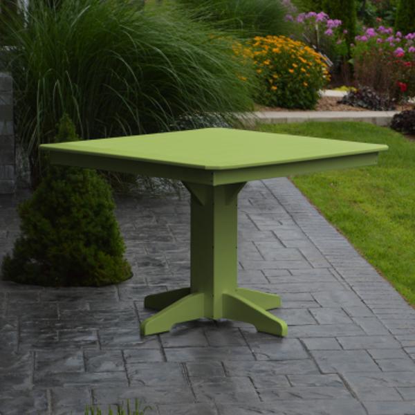 A &amp; L Furniture Recycled Plastic Square Dining Table Table 33" / Aruba Blue