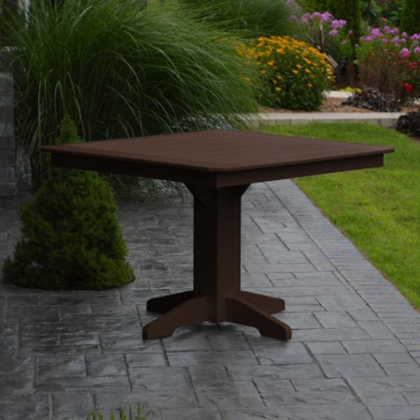A &amp; L Furniture Recycled Plastic Square Dining Table Table 33" / Aruba Blue