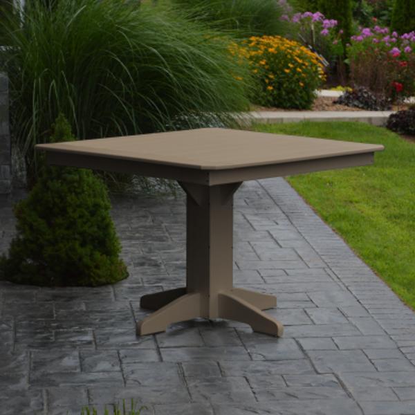A &amp; L Furniture Recycled Plastic Square Dining Table Table 33" / Aruba Blue
