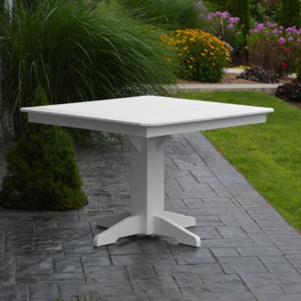A &amp; L Furniture Recycled Plastic Square Dining Table Table 33" / Aruba Blue